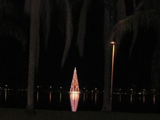 В Рио-де-Жанейро начался монтаж главной новогодней достопримечательности - гигантской плавучей искусственной елки
