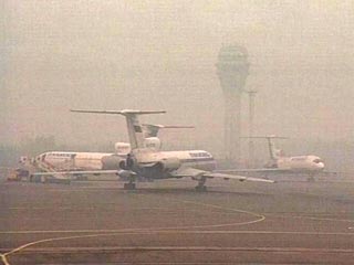 Московские аэропорты работают в настоящее время в обычном режиме, несмотря на сильный туман, "висящий" над столичным регионом