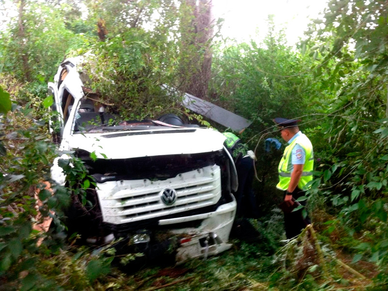 Рейсовый автобус из Крыма врезался в дерево в Ростовской области: погиб один человек