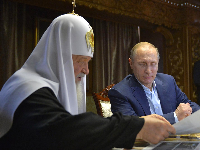 Президент РФ Владимир Путин и Патриарх Московский и всея Руси Кирилл