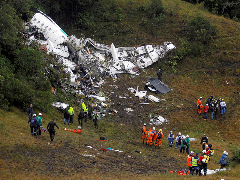 Путин выразил соболезнования в связи с крушением бразильского самолета в Колумбии