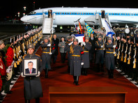 Встреча в Москве самолета с телом посла России в Турции Андрея Карлова, убитого 19 декабря в Анкаре