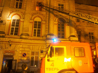 Возгорание в детской клинической больнице Твери произошло около полуночи в старом здании больничного комплекса