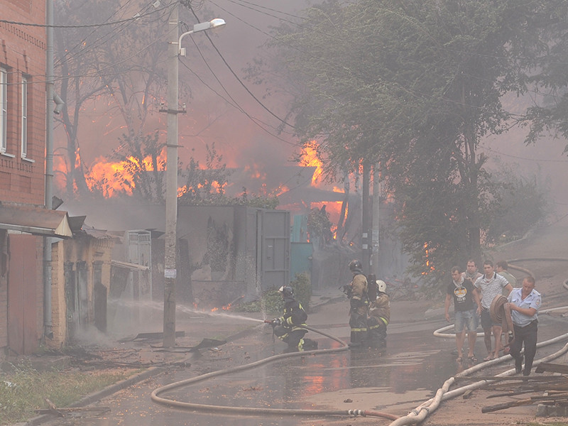 Крупный пожар в Ростове-на-Дону