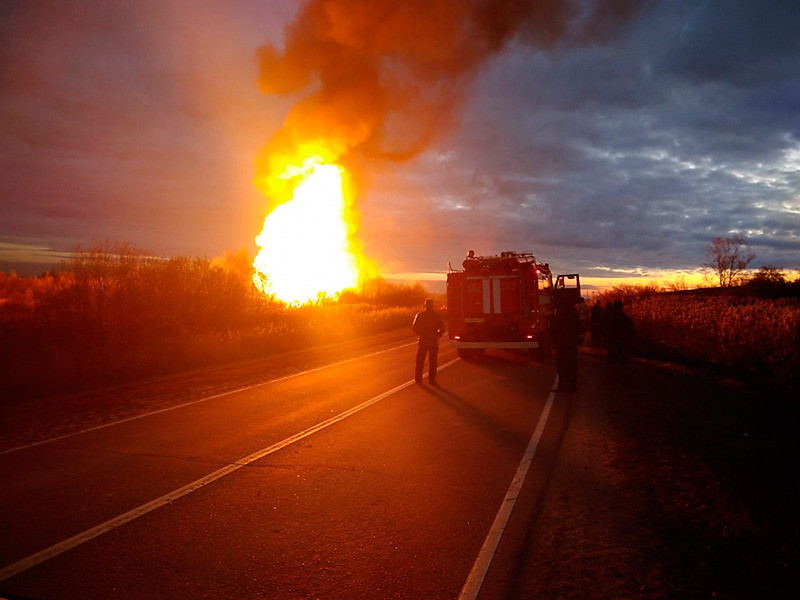 В пятницу утром, 20 октября, произошла авария на газопроводе неподалеку от населенного пункта Красна Пойма Луховицкого района Московской области