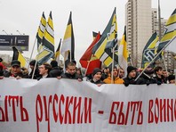 В районе Люблино на юго-востоке Москвы 4 ноября, в День народного единства, проходит согласованная с властями акция "Русский марш"