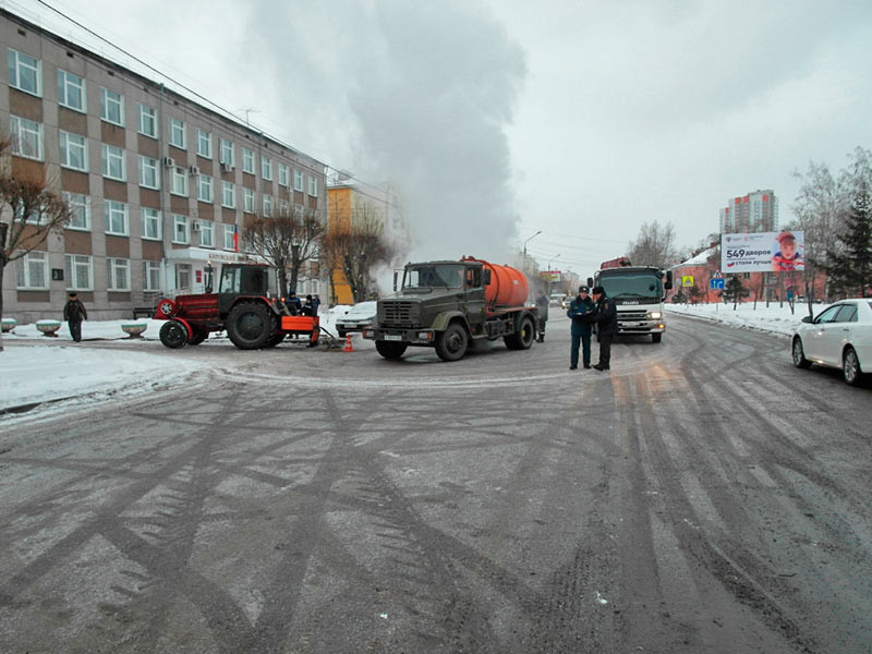 В Красноярске утром 1 декабря произошла авария на теплосетях