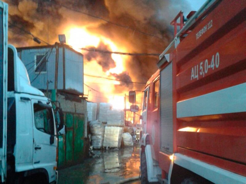 В Подольске площадь пожаров на складах достигла 1,5 тыс. метров