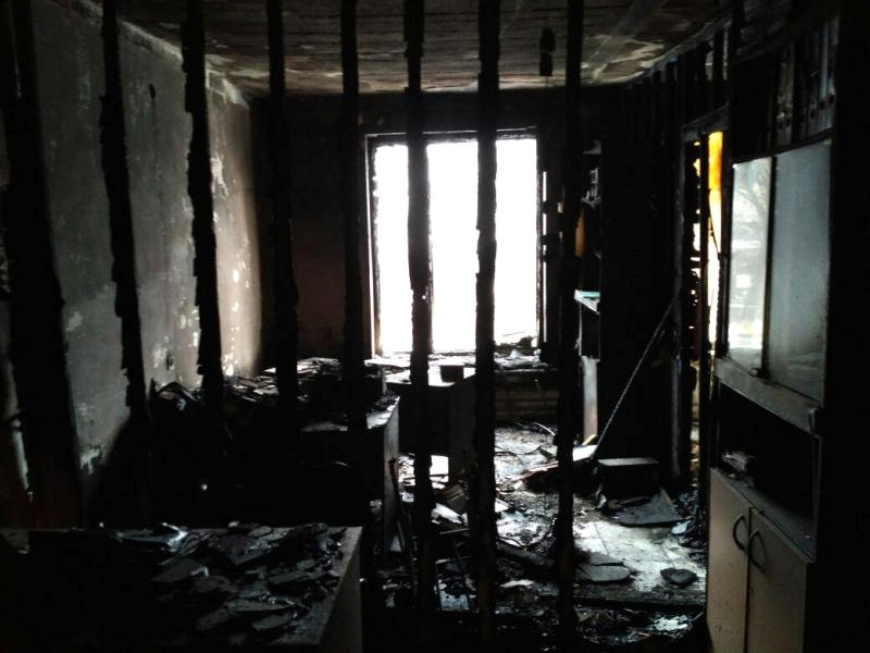 Пожар в офисе правозащитного центра "Мемориал" в Назрани произошел рано утром 17 января