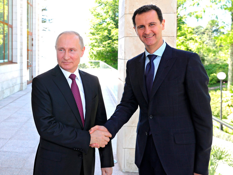 Владимир Путин и Башар Асад, 17 мая 2018 года