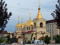 Церковь Архангела Михаила в центре Грозного, в которой четверо боевиков пытались захватить прихожан в качестве заложников