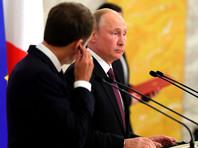 Совместная пресс-конференция Владимира Путина и Эммануэля Макрона