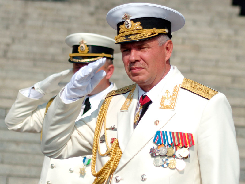 Командующий Черноморским флотом РФ адмирал Александр Витко во время празднования Дня Военно-Морского флота в Севастополе, 31 июля 2016 года