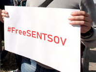 В Москве на одиночном пикете в поддержку  Сенцова  задержали  режиссера   Местецкого