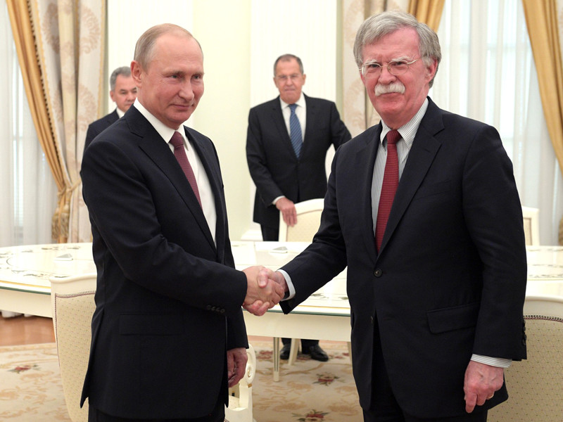 Президент РФ Владимир Путин принял в Москве советника американского президента по национальной безопасности Джона Болтона