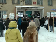 Степанщино, митинг против строительства мусоросжигательного завода и полигона ТБО вблизи деревни Свистягино, 17 февраля 2018 года