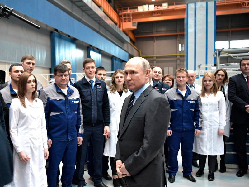 Владимир Путин посетил научно-производственного объединения «Энергомаш»