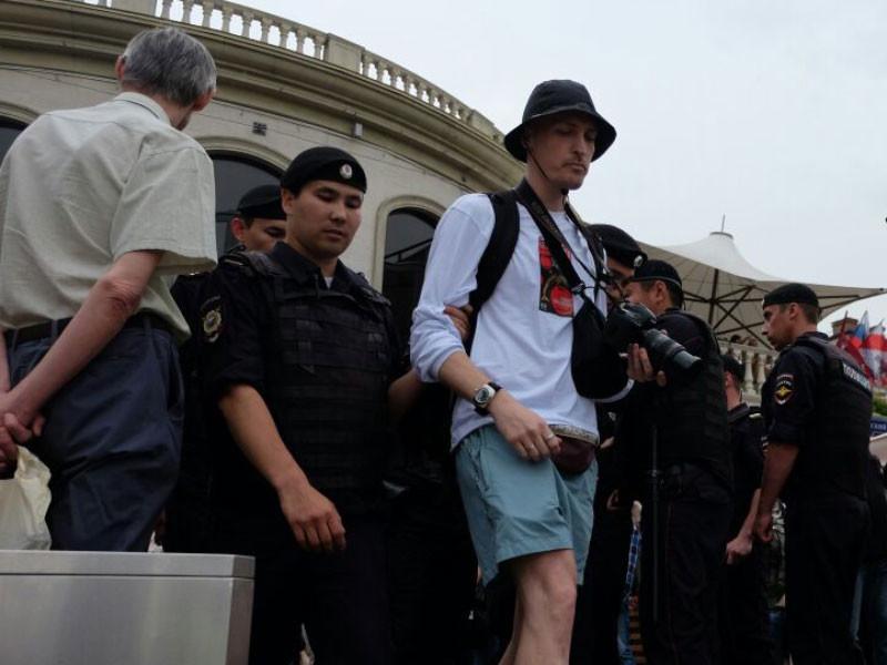 Общее число задержанных на марше в поддержку Голунова в Москве составило почти 550 человек