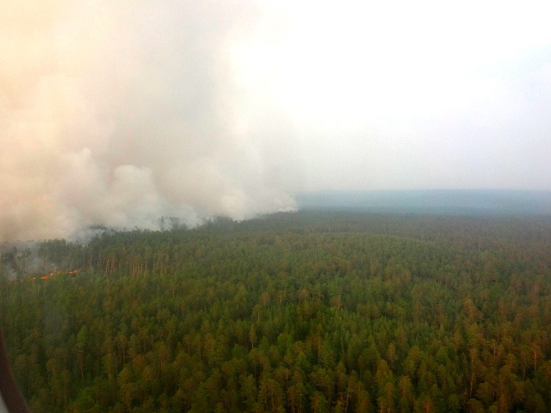 Пожар в Богучанском районе Красноярского края