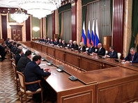 Владимир Путин провел встречу с членами правительства РФ
