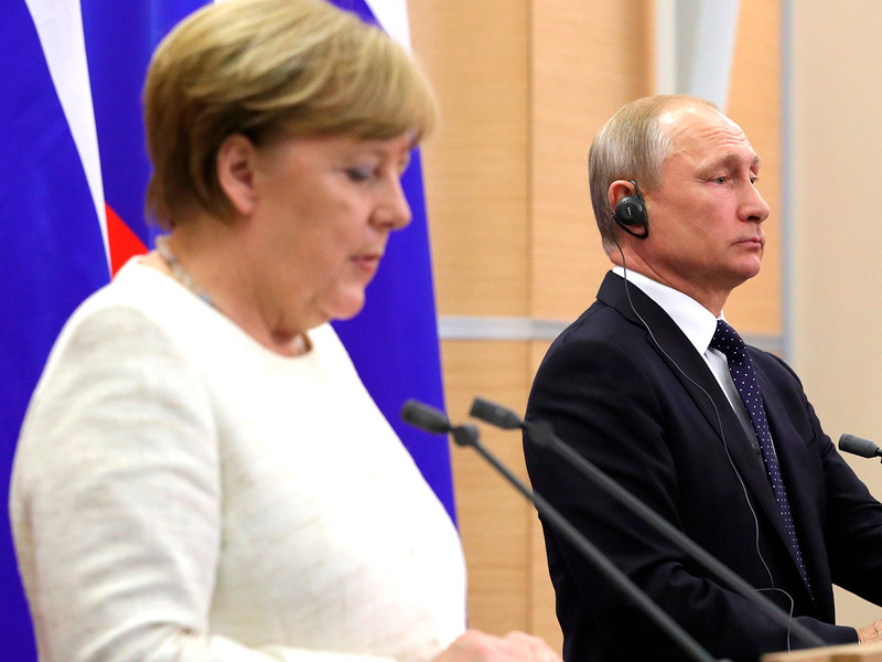 Ангела Меркель и Владимир Путин, Сочи, 18 мая 2018 года