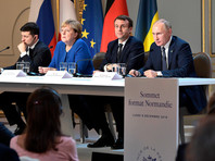 Совместная пресс-конференция по итогам встречи в "нормандском формате", декабрь 2019 года