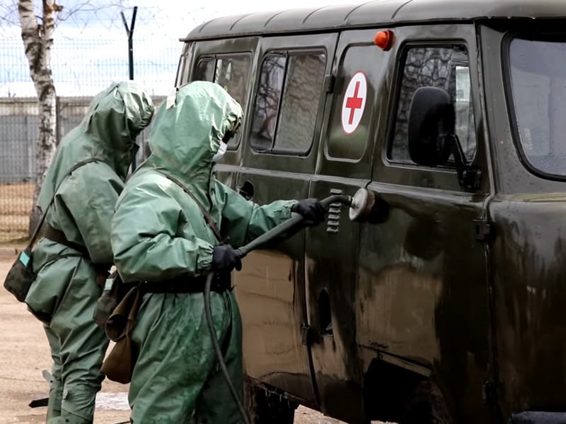 Проверка готовности войск РХБЗ к возникновению угрозы заражения и распространения вирусных инфекций