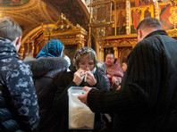 Профилактические меры в храме Илии Пророка в Черкизово в связи с ситуацией с коронавирусом, 22 марта 2020 года 