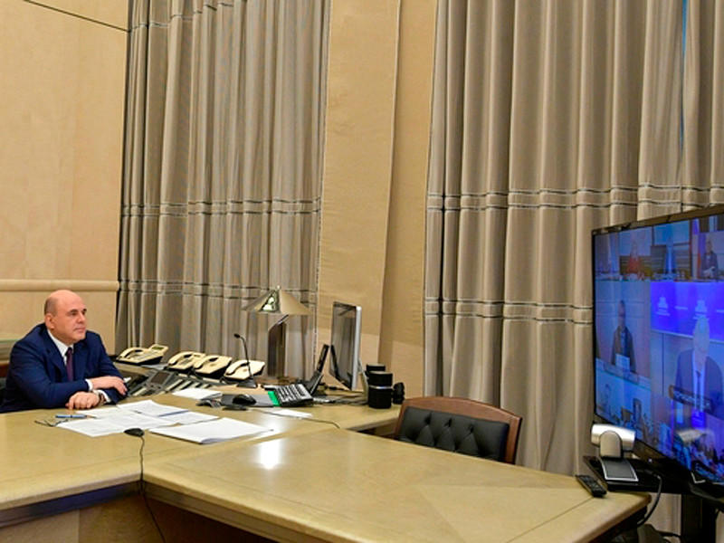 Встреча в режиме видеоконференции Михаила Мишустина с руководством фракции партии "Единая Россия" в Государственной Думе