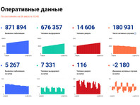 В России 5267 новых случаев коронавируса за сутки, 116 умерших