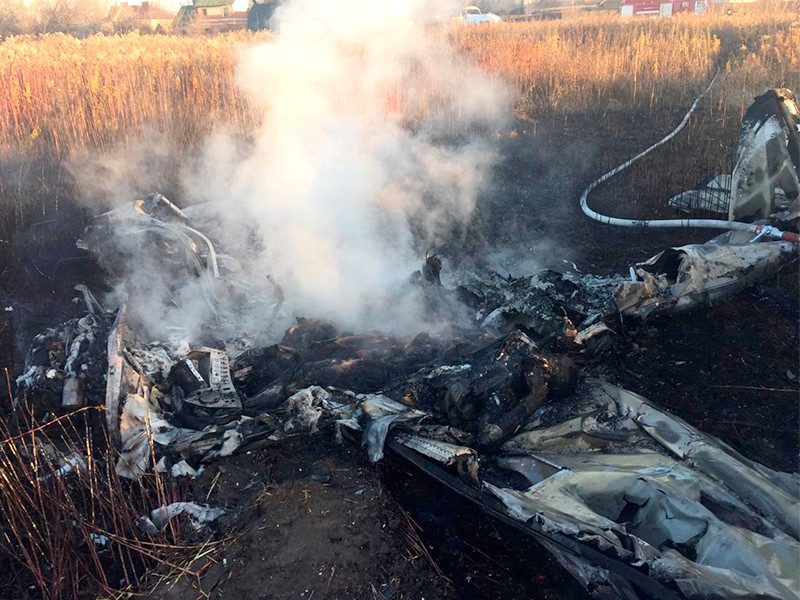 Два человека погибли при крушении легкомоторного самолета Сessna в подмосковных Люберцах
