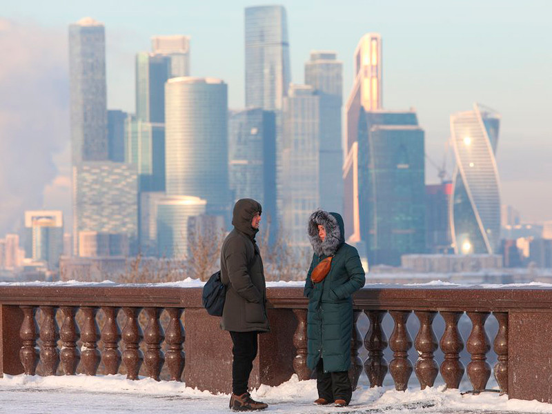 Frosty weather in Moscow, January 17, 2021
