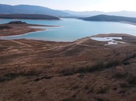 Чернореченское водохранилище, март 2021 года