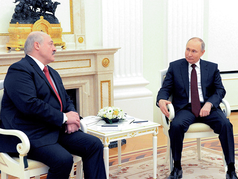 Владимир Путин и Александр Лукашенко, 22 апреля 2021 года