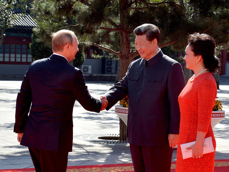 Владимир Путин и Си Цзиньпин с супругой, Пекин, сентябрь 2015 года
