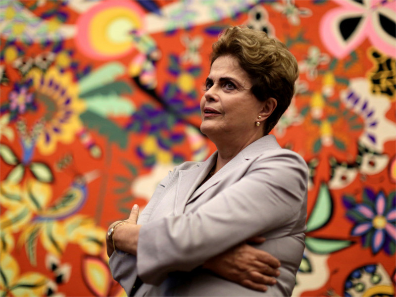 Дилма Русеф, президент Бразилии, находящаяся под угрозой импичмента