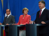 Франсуа Олланд, Ангела Меркель и Петр Порошенко