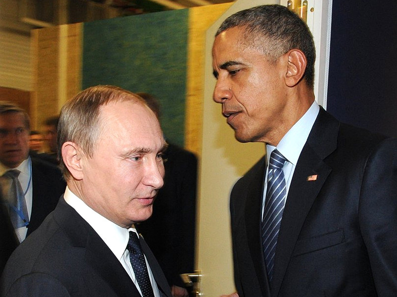 Президенты России и США Владимир Путин и Барак Обама условились встретиться в понедельник