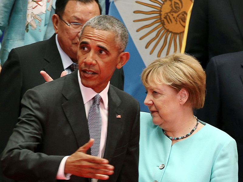 Обама встретился с Олландом и Меркель на саммите G20 в Китае и обсудил ситуацию на Украине