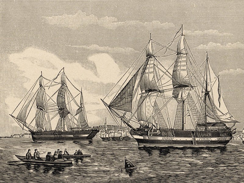 Экспедиция, возглавляемая Франклином и состоящая из 129 солдат и офицеров, на кораблях "Террор" и "Эребус" 19 мая 1845 года отправилась для поисков Северо-Западного прохода из Атлантического в Тихий океан