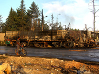 Совместный конвой Сирийского арабского Красного полумесяца (САКП) и гуманитарных организаций ООН 19 сентября подвергся обстрелу в районе Урум аль-Кубра, к северо-западу от города Алеппо