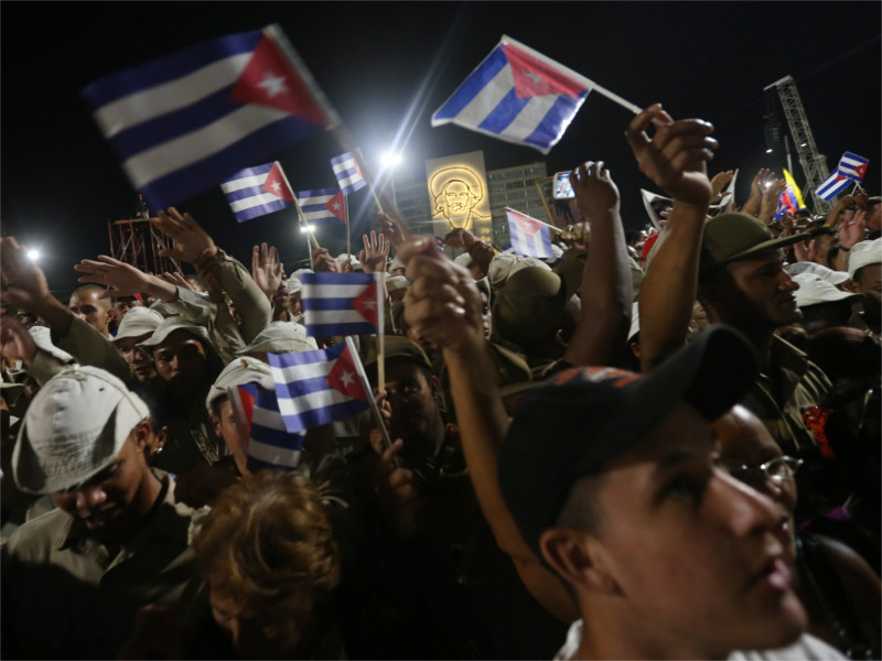 В Гаване на акции памяти Фиделя Кастро собрались сотни тысяч человек