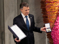 Первой вручена Нобелевская премия мира. Ее в этом году получил президент Колумбии Хуан Мануэль Сантос