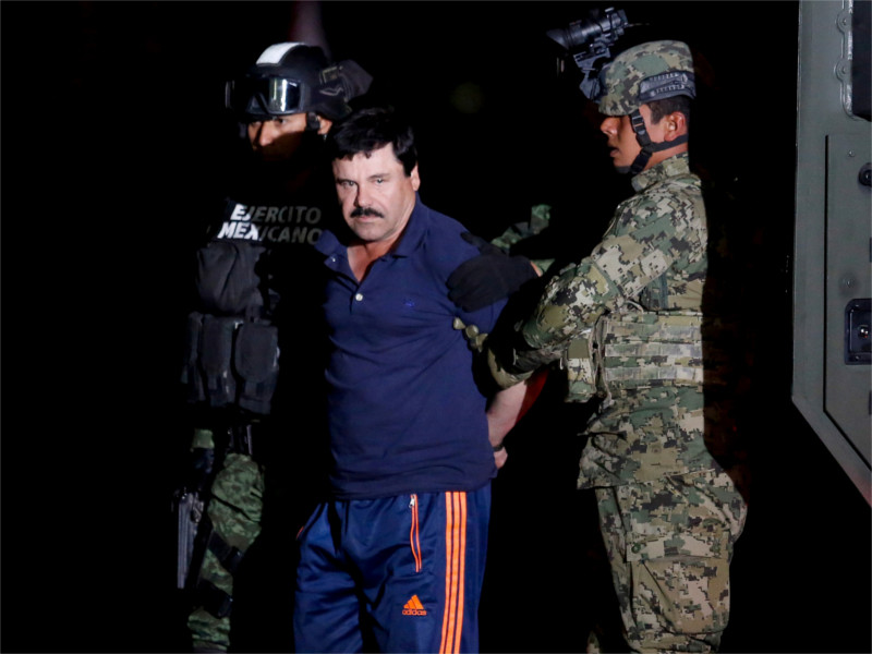 Легендарного наркобарона Хоакина Гусмана (Коротышку) экстрадируют из Мексики в США