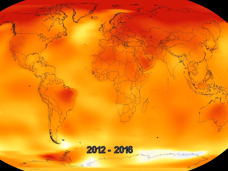 NASA: 2016-й год стал самым жарким за всю историю наблюдений