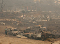Бушующее пламя полностью уничтожило небольшой чилийский город Санта-Ольга