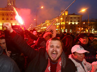 В центре Минска на Октябрьской площади прошел несанкционированный митинг белорусской оппозиции "Марш рассерженных белорусов"