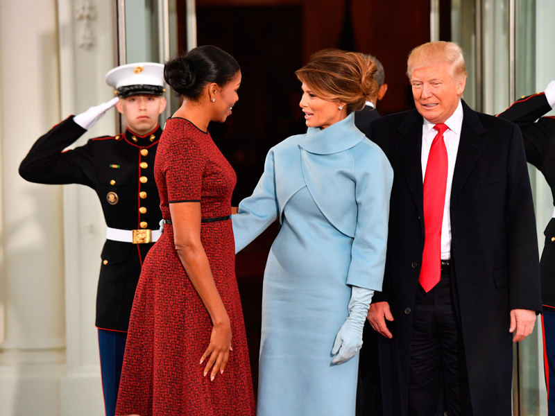 Мелания Трамп и Мишель Обама, 20 января 2017 года