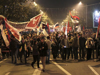 Антинатовский марш протеста в Подгорице, Черногория, декабрь 2015 года
