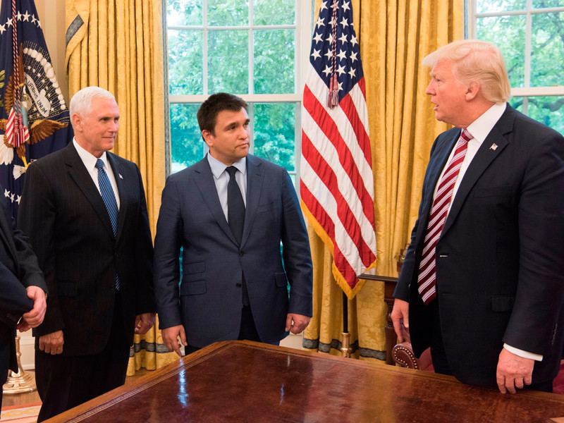 Трамп и Пенс приняли в Вашингтоне министра иностранных дел Украины Павла Климкина

